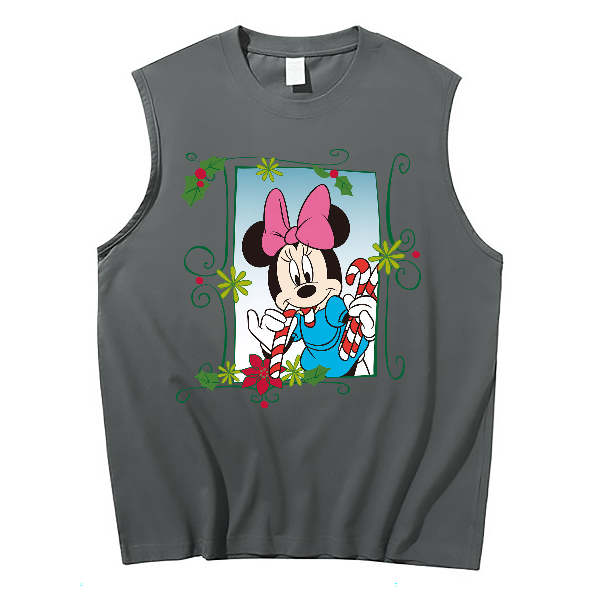 （画像用） ミッキーマウス Mickey Mouse コットン100％タンクトップ（フロントプリント）